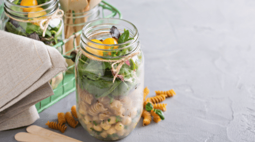 mason jar salad for lunch featured