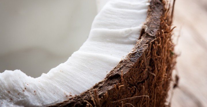 inside of a coconut