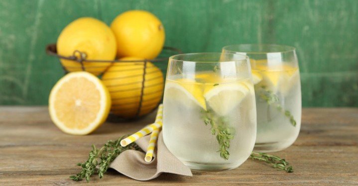 Lemon Water Benefits Served In Glasses