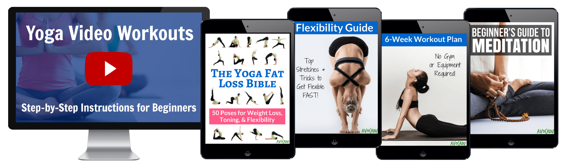 yoga fat loss bible video bundle by avocadu