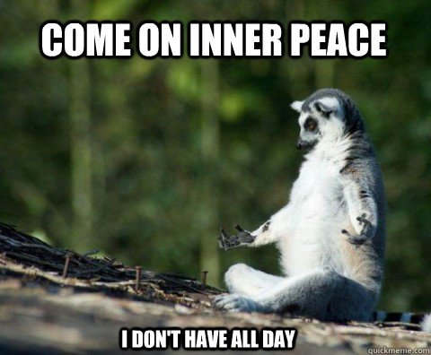 Funny photo about meditation