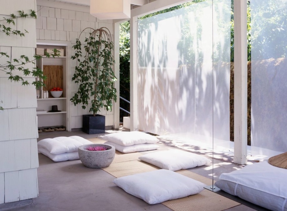 meditation room design with nature