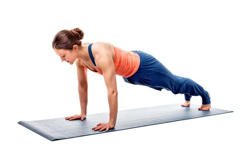 Plank yoga pose for abs