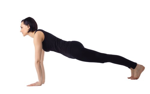 Plank Pose - Phalakasana is a great yoga pose to tone the arms