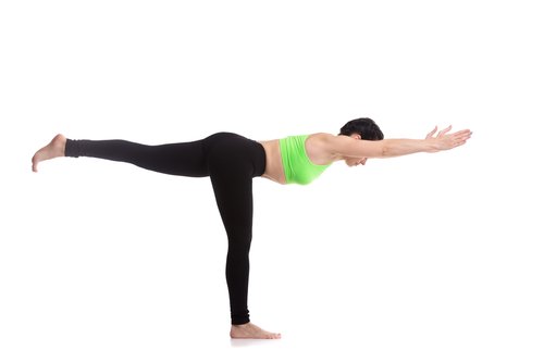 Warrior III - #4 of the yoga poses for weight loss