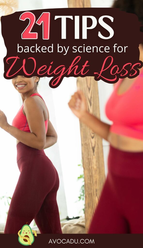 21 Weight Loss Tips Learned From Scientific Studies woman in the mirror