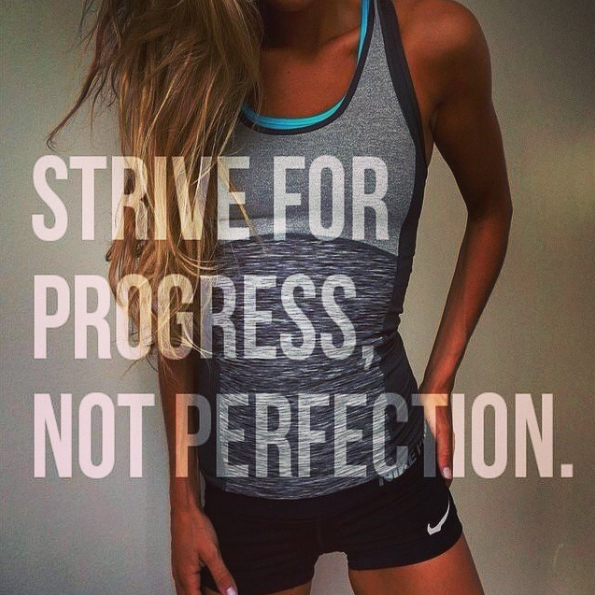 progress not perfection fitness motiavtion quote