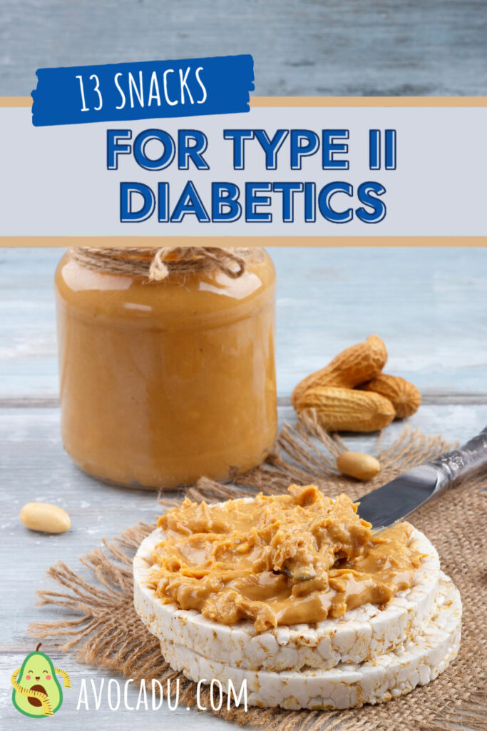 snacks for diabetics peanut butter on a rice cake