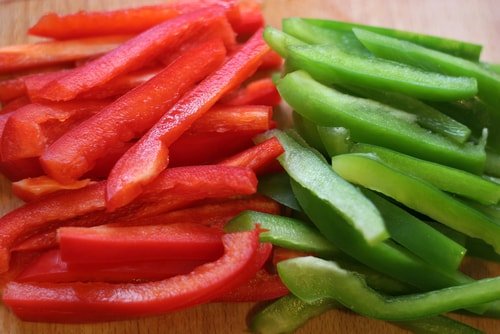 low carb sliced bell peppers