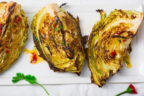 roasted cabbage wedges dinner recipe