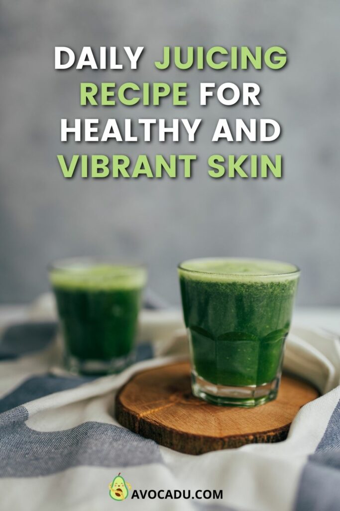 Green juice for healthy skin
