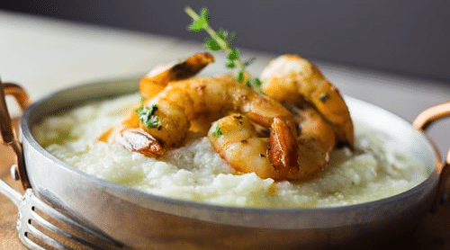 shrimp and grits healthy lunch for work featured