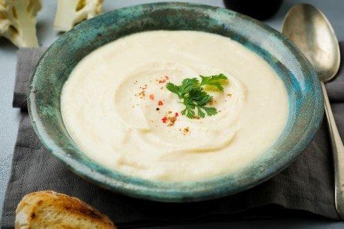 healthy cauliflower soup recipe under 300 calories