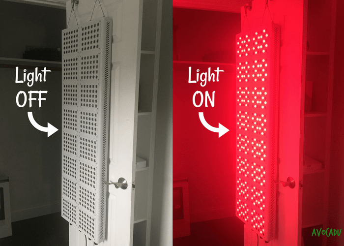 red light therapy machine on and off state