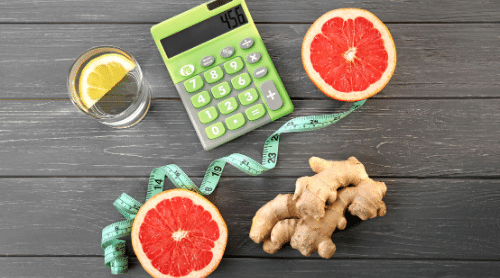 calculator and healthy food calculate weight loss featured