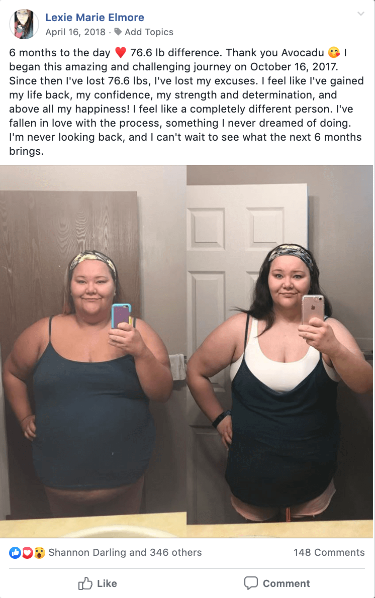 lexie weight loss progress