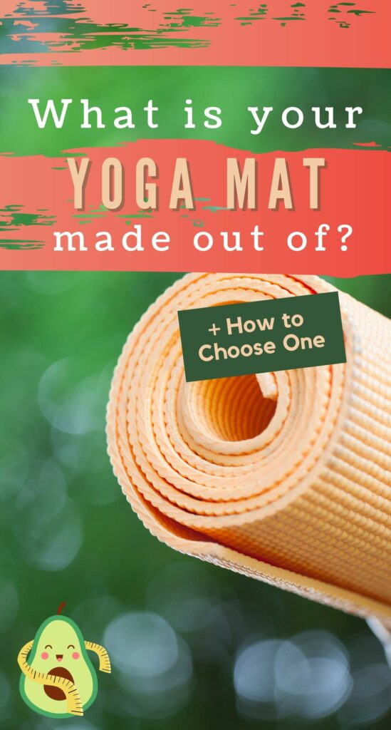 peach yoga mat outside