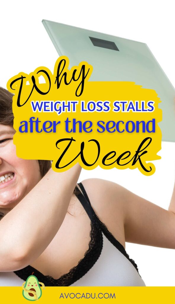 a woman ready to throw her scale after weight loss stalls