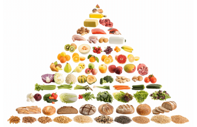 Food Pyramid for Standard American Diet SAD