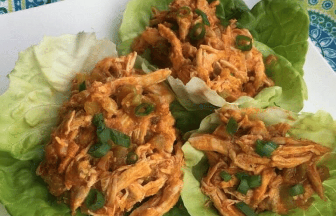 buffalo style chicken lettuce wraps