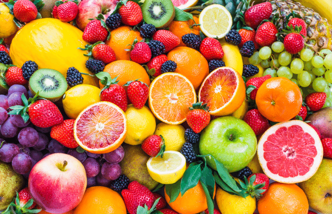 display of different fruits