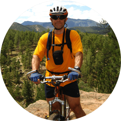 Guest Author Kent Probst on a mountain bike