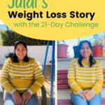 Julai's weight loss testimonial and images