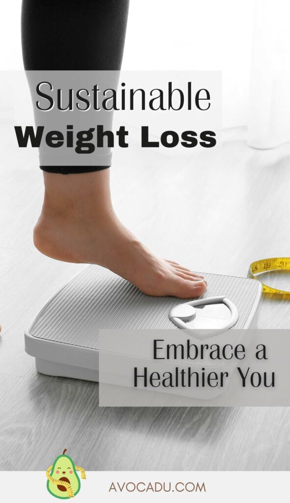 Sustainable Weight Loss stepping on a scale