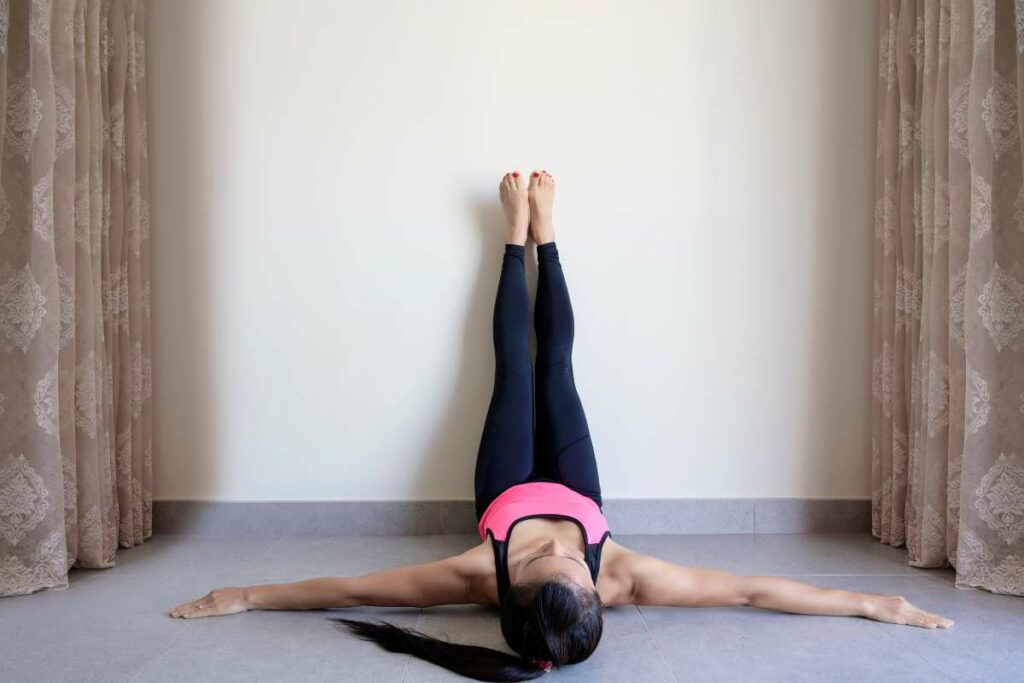 Yoga for Stress Relief legs up the wall