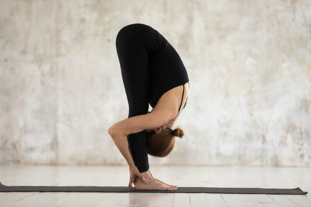 Yoga for Better Sleep standing forward bend