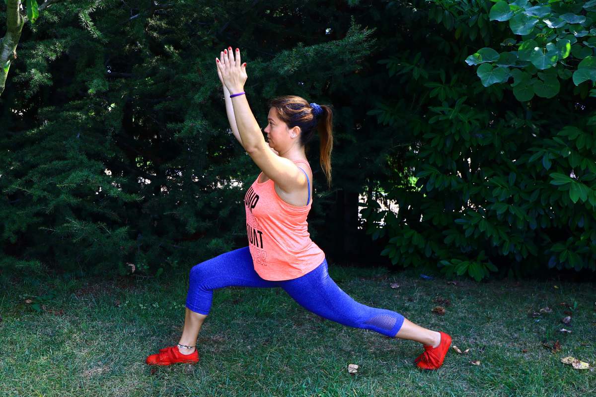 yoga complements other workouts Start with the basics Warrior I Pose