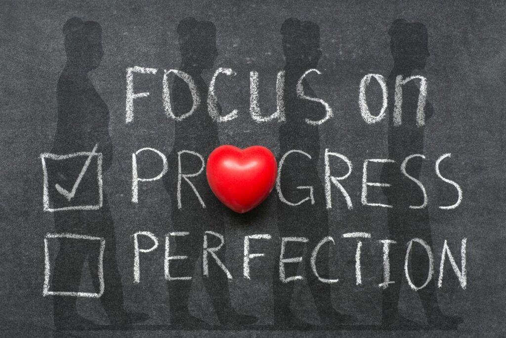 Mindset Shifts for Successful Weight Loss progress over perfection