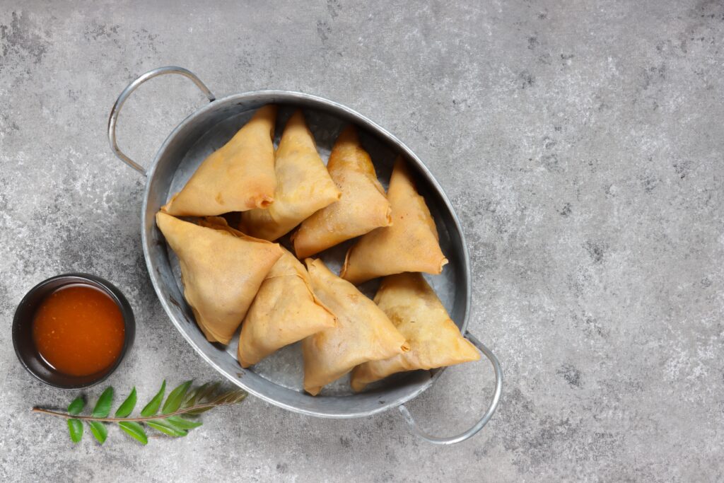 Samosas and Curry in New Delhi, India