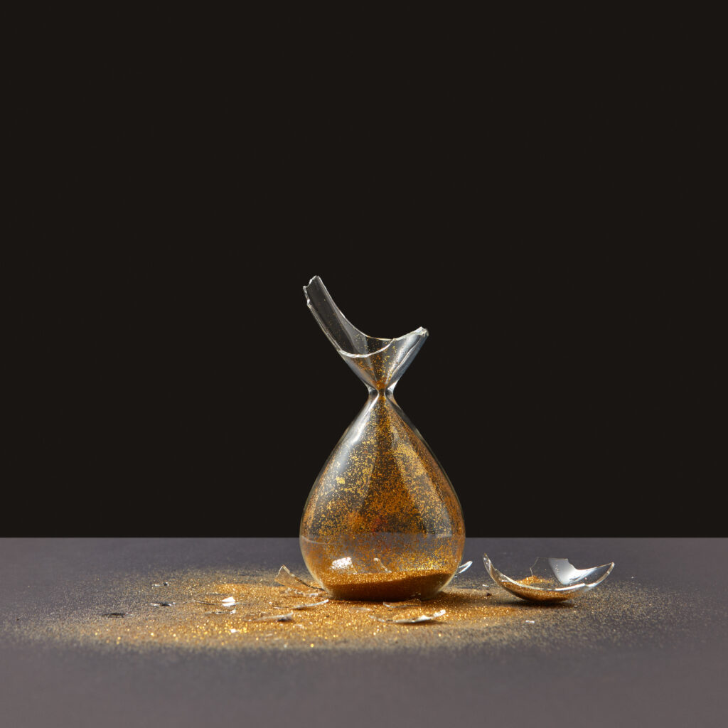 broken vintage glass
