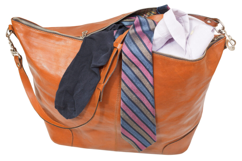 overstuffed bag