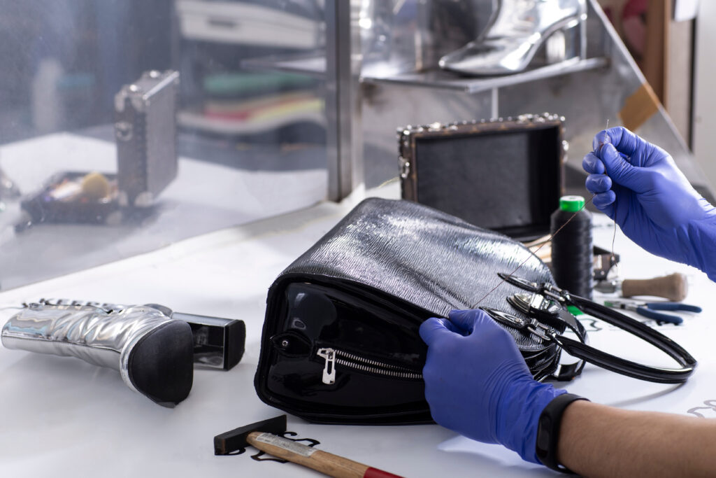 repairing leather handbag