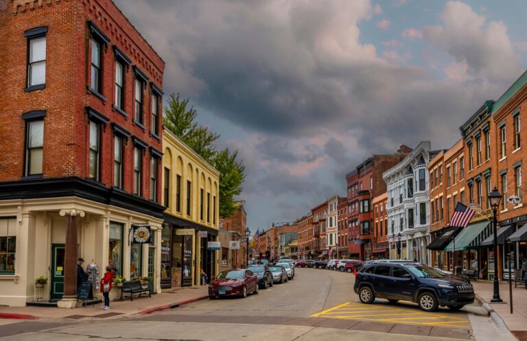 13 U.S. River Towns With Walkable Main Streets and Winter Sunset Views